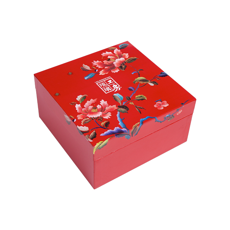 Boîte-cadeau personnalisée de Noël et du Nouvel An chinois avec couvercle